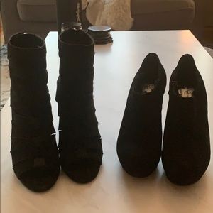 Two pair of black heels